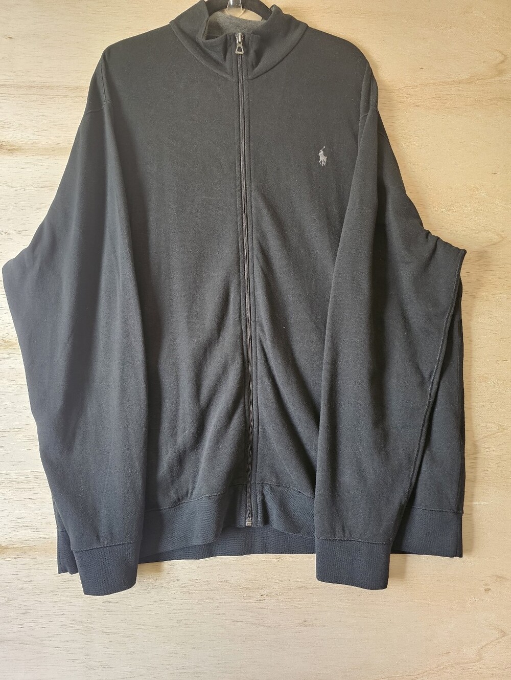 Polo Ralph Lauren Men’s XXL Black Full Zip Sweatshirt Jacket Embroidered Pony